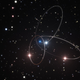 Impresión artística de tres órbitas estelares cerca del centro galáctico. Imagen: ESO